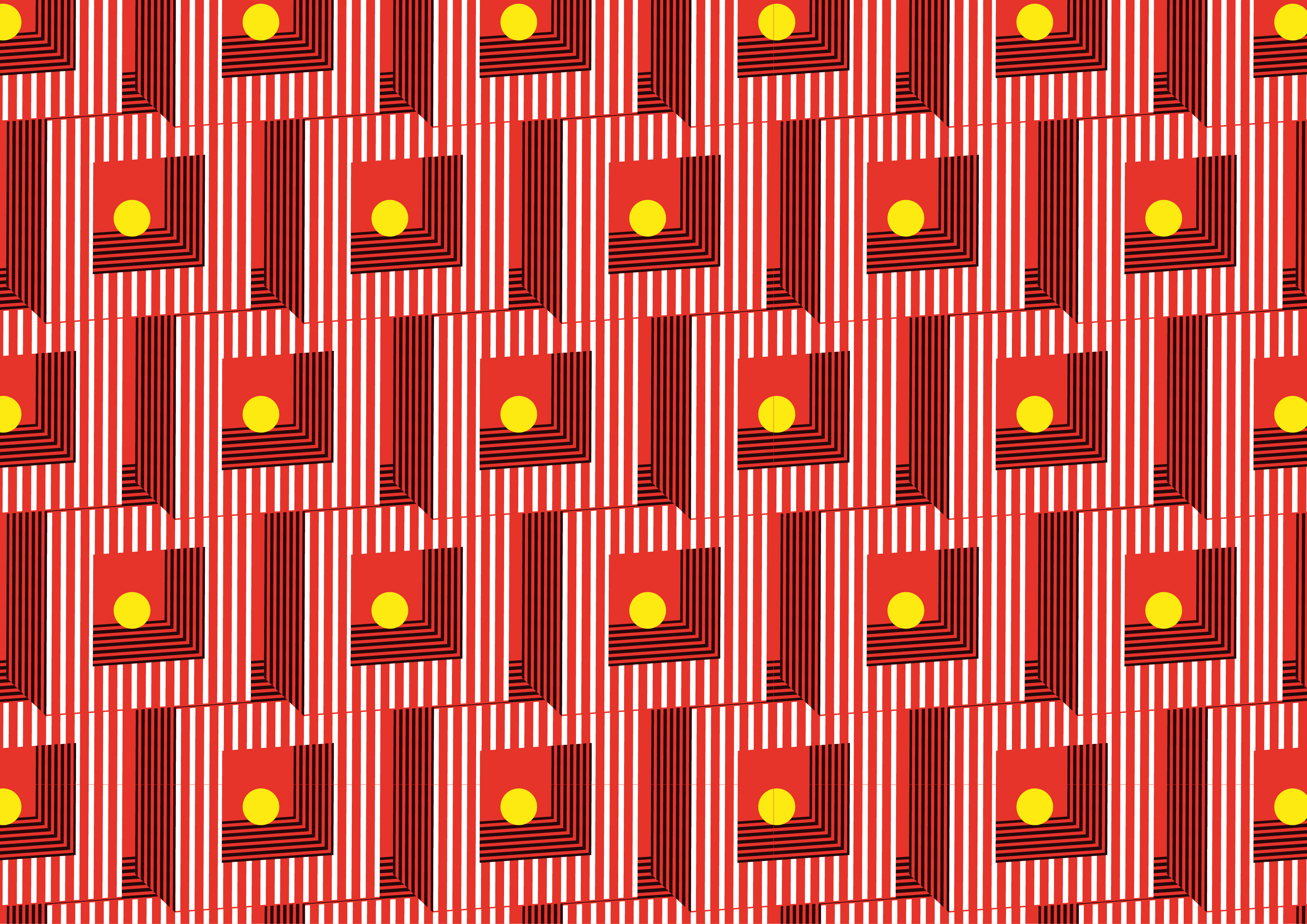 A Social Distancing pattern showing separated circles with connective signals